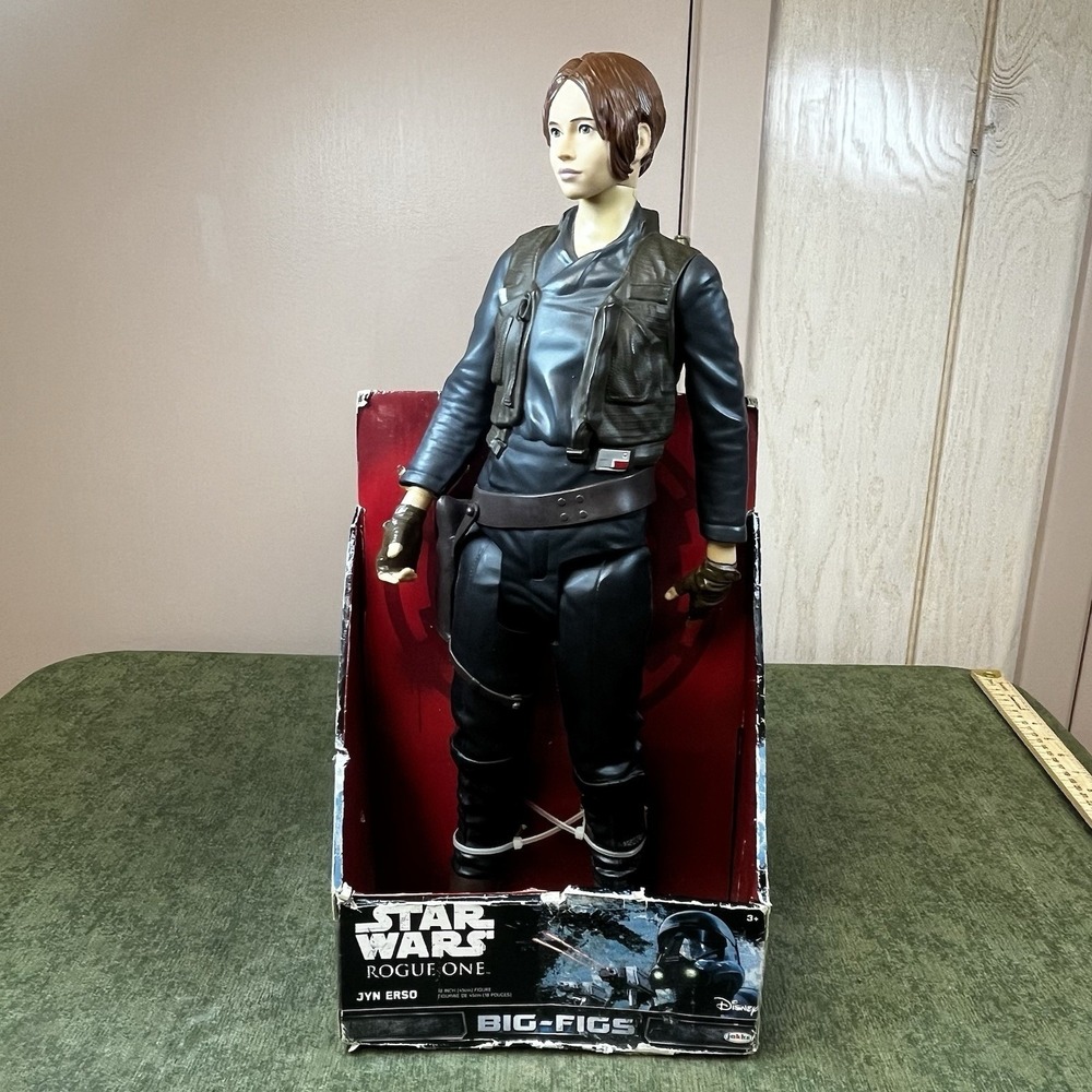 Star Wars Big-Figs JYN ERSO 18" Tall Rouge One Figure In Box Missing‎ Blaster